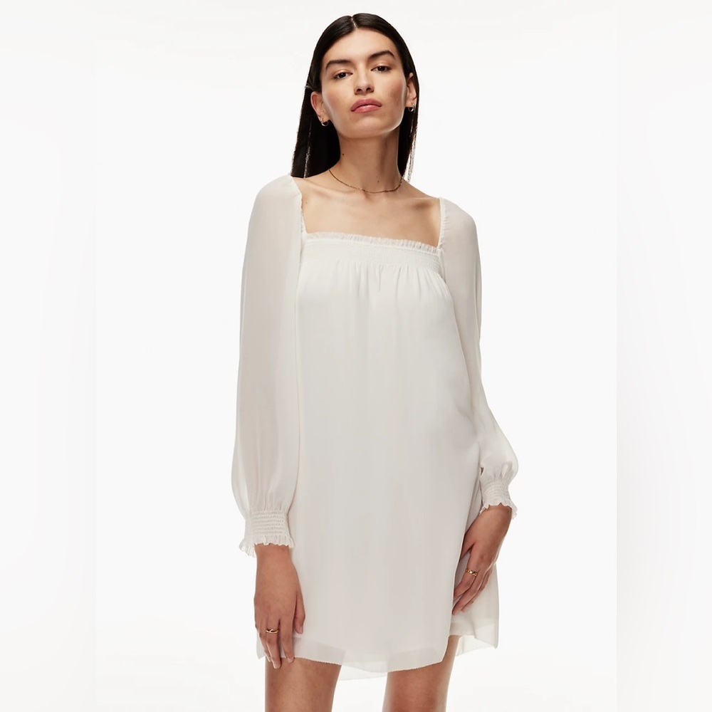 Aritzia Wilfred Alana Relaxed Fit Chiffon Robe Mini Dress - Size M